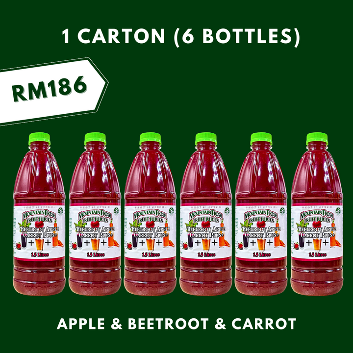 1.5L Apple & Beetroot & Carrot - Mountain Fresh Fruit Juices