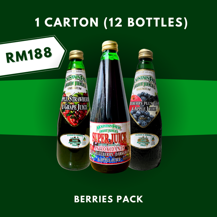 400ml Berries Pack (Glass) - Mountain Fresh Fruit Juices